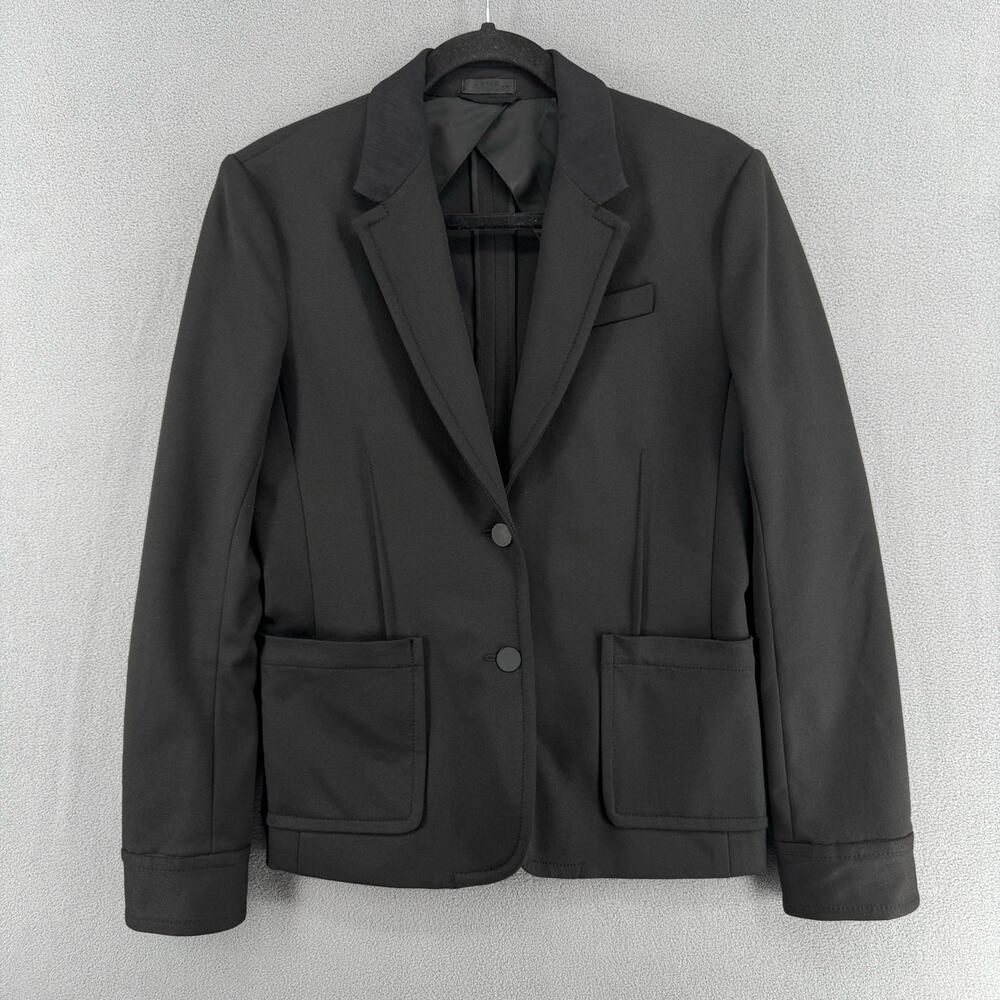 ATM Anthony Thomas Melillo Blazer‎ Stretch Career Womens M Black Office Basic